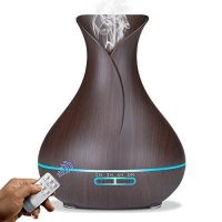 400ML Wooden Aroma Diffuser (Dark Wood Color)