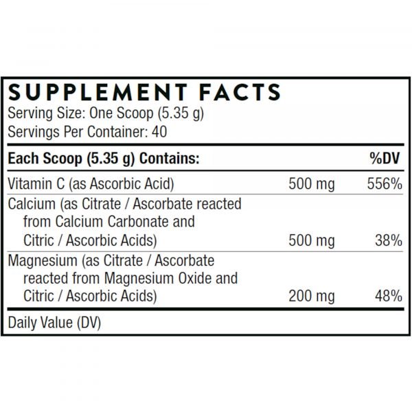 Cal-Mag Citrate Effervescent 7.5 oz supplement fact