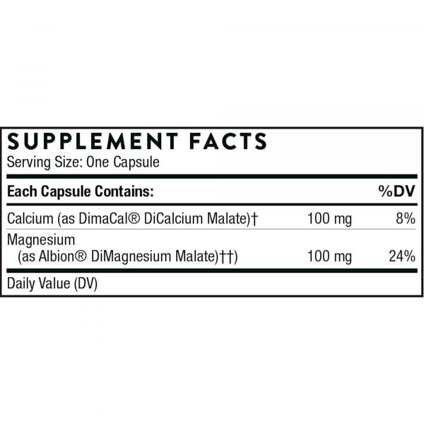Calcium-Magnesium Malate 240 vegcaps supplement fact