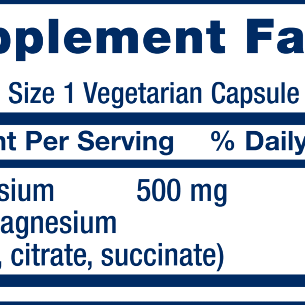 Magnesium 500mg 100 vegcaps