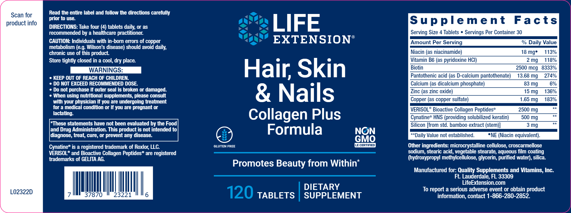 Hair, Skin & Nails Collagen + 120 tabs