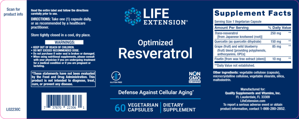 Optimized Resveratrol 60 vegcaps
