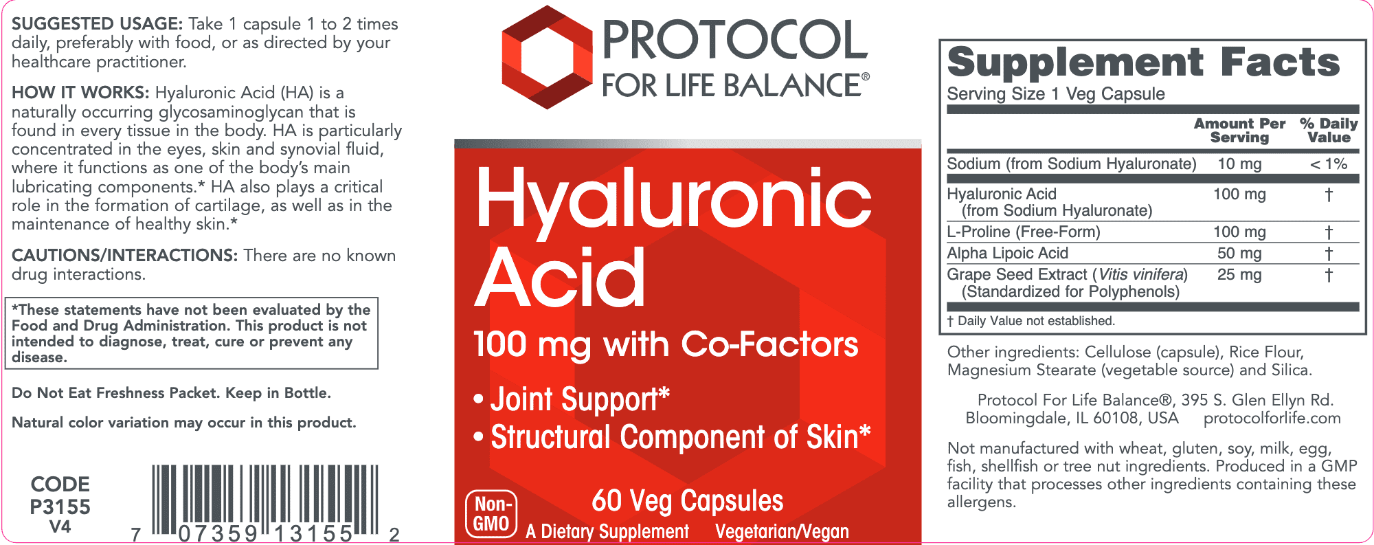 Hyaluronic Acid 100 mg